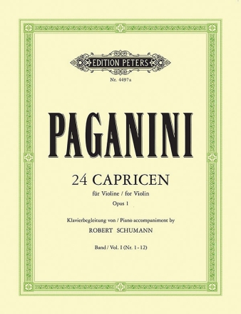 24 Capricen op.1 fr Violine solo Band 1 fr Violine und Klavier Klavierbegleitstimme von Schumann