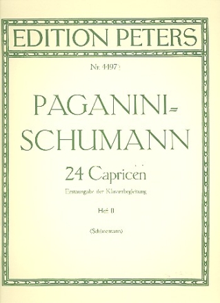 24 Capricen op.1 fr Violine solo Band 2 fr Violine und Klavier Klavierbegleitstimme von Schumann