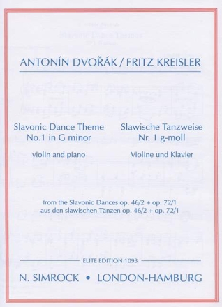 Slawischer Tanz op.72,1 g-Moll fr Violine und Klavier