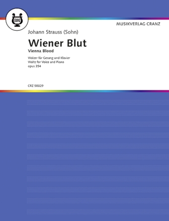 Wiener Blut op.354 Walzer für Gesang und Klavier (en/dt)