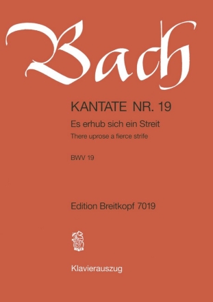 Es erhub sich ein Streit Kantate Nr.19 BWV19 Klavierauszug (dt/en)