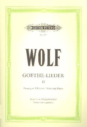 Goethe-Lieder Band 2 fr Singstimme (original) und Klavier