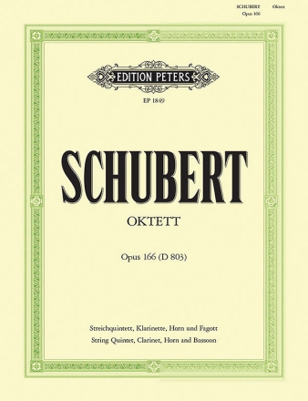 Oktett F-Dur op.166 D803 fr Klarinette, Horn, Fagott, 2 Violinen, Viola, Violoncello und Kontr Stimmen