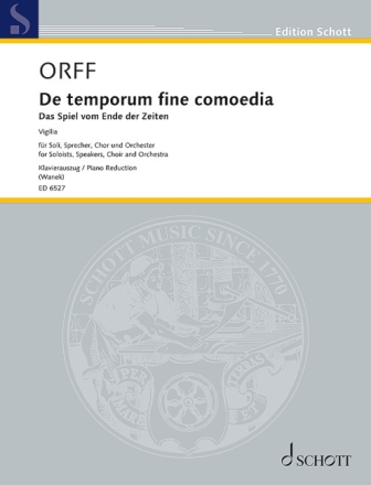 De temporum fine comoedia fr Soli, Sprecher, Chor und Orchester Klavierauszug - Fassung von 1979