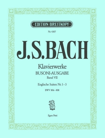 Englische Suiten Nr.1-3 BWV806-808 fr Klavier