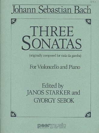 3 Sonatas for violoncello and piano