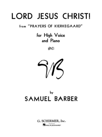 Lord Jesus Christ from Prayers of Kierkegaard for high voice and piano (en)