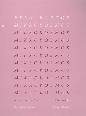 Mikrokosmos Band 6 (Nr.140-153) fr Klavier (en/fr/dt/un)