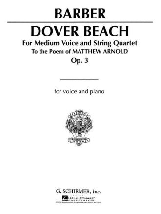 Dover Beach op.3 for medium voice and piano