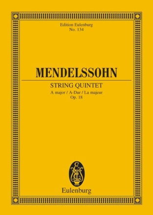 Streichquintett A-Dur op.18 fr Streichquintett Studienpartitur