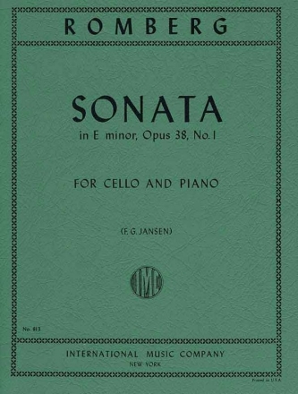 Sonata e minor op.38,1 for cello and piano
