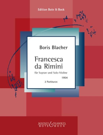 Francesca da Rimini fr Sopran und Violine 2 Partituren