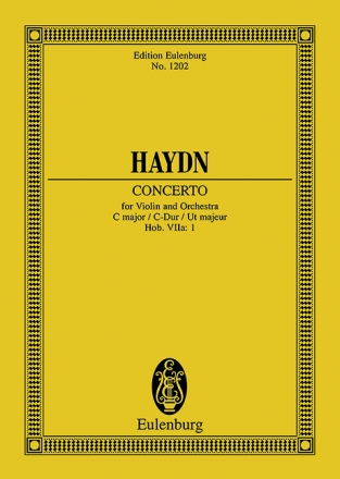Concerto C major for violin and orchestra Miniature score