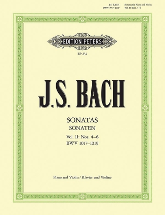 6 Sonaten Band 2 (Nr.4-6) BWV1017-1019 fr Violine und Klavier