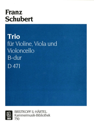 Streichtrio B-Dur D471 fr Violine, Viola und Cello Stimmen