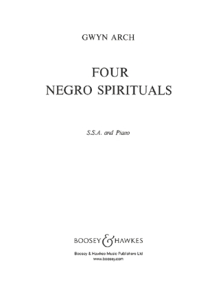 Four Negro Spirituals fr Frauenchor (SSA) und Klavier Chorpartitur