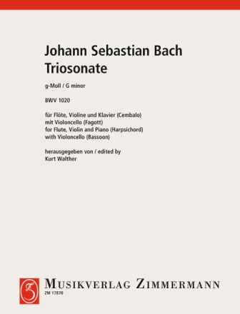 Triosonate g-Moll BWV1020 fr Flte, Violine und Klavier