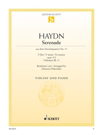 Serenade F-Dur HOB.III:17 fr Violine und Klavier