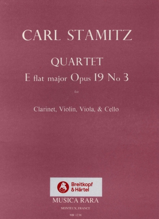 Quartett E-Dur op.19,3 fr Klarinette und Streichtrio Stimmen