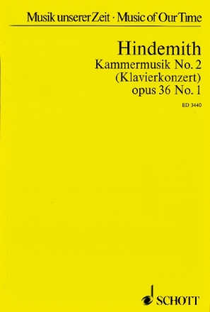 Kammermusik Nr.2 op.36,1 fr Klavier und 12 Soloinstrumente Studienpartitur