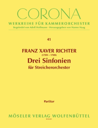 3 Sinfonien fr Streicher Partitur