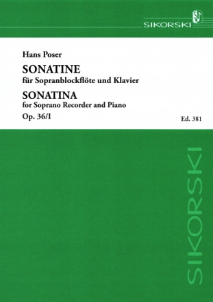 Sonatine op.36,1 fr Sopranblockflte und Klavier