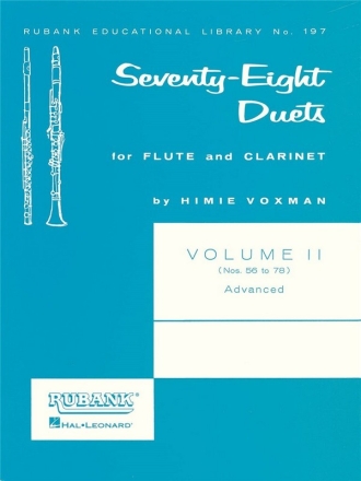 78 Duets vol.2 (Nos.56-78) for flute and clarinet score
