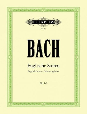 Englische Suiten Band 1 BWV806-808 fr Klavier