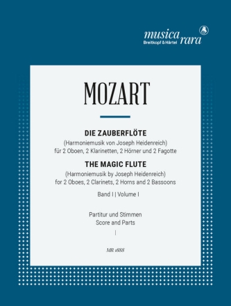 Die Zauberflte Band 1 fr 2 Oboen, 2 Klarinetten, 2 Fagotte und 2 Hrner Partitur und Stimmen