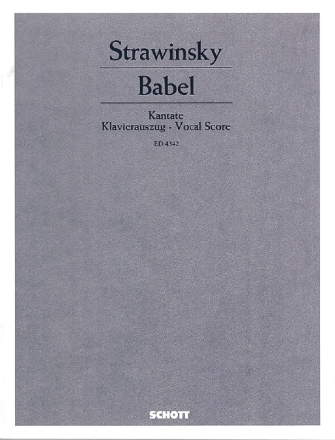 Babel fr Erzhler, Mnnerchor (TTBB) und Orchester Klavierauszug