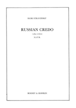 Russian Credo fr gemischter Chor (SATB) a cappella Chorpartitur
