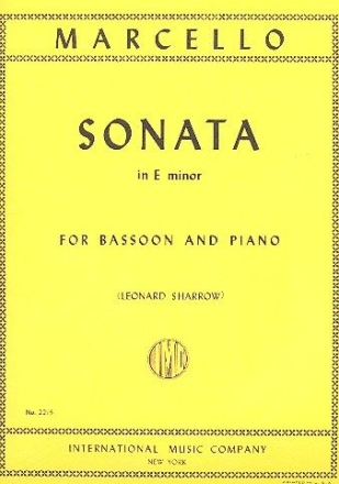 Sonata e minor for bassoon and piano