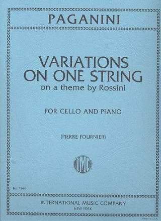 Variations on 1 String on a Theme from Rossini's 'Moses in Egypt' for violoncello and piano