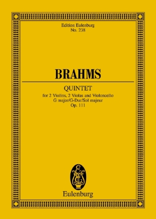 Streichquintett G-Dur op.111 fr 2 Violinen, 2 Violen und Violoncello Studienpartitur