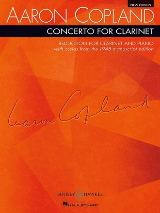 Concerto for Clarinet for clarinet, string orchestra, harp, piano reduction for clarinet and piano