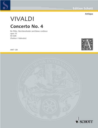 Concerto Nr. 4 G-Dur op. 10/4 RV 435/PV 104 fr Flte (Alt-Blockflte), Streichorchester und Basso continuo Err:520