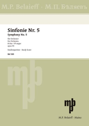 Sinfonie B-Dur Nr.5 op.55 fr Orchester Studienpartitur