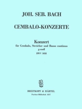 Konzert g-Moll BWV1058 fr Cembalo und Streicher Partitur