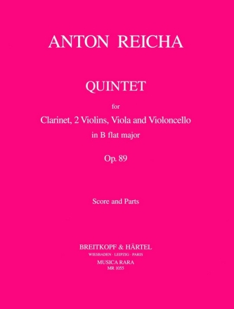 Quintett B-Dur fr Klarinette und Streichquartett Partitur und Stimmen