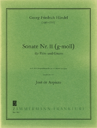 Sonate g-Moll Nr.2 fr Flte und Gitarre Spielpartitur