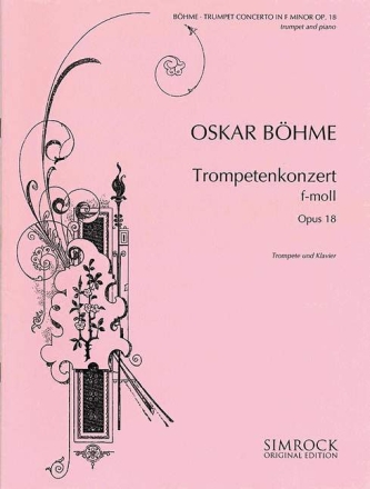Konzert f-Moll op.18 für Trompete und Orchester für Trompete und Klavier