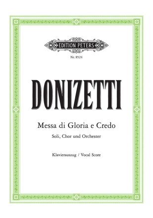 Messa di gloria e credo fr Soli (SATB), Chor und Orchester Klavierauszug (la)