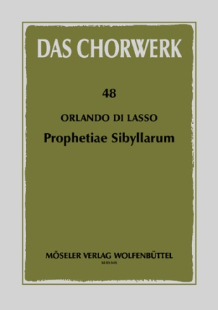 Prophetiae sibyllarum 13 Motetten fr gem Chor Partitur (la/dt)