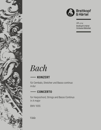 Konzert A-Dur BWV1055 fr Klavier und Orchester Viola