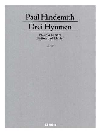 3 Hymnen von Walt Whitman op.14 fr Bariton und Klavier