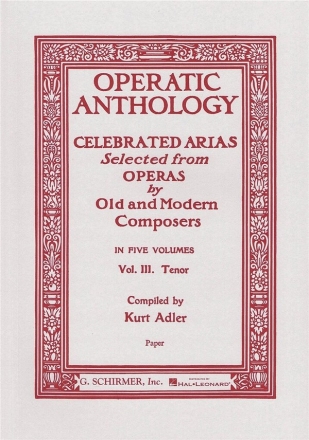 Operatic Anthology vol.3 for tenor and piano