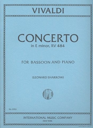 Concerto e minor RV484 P137 F.VIIIi:6 for bassoon and piano 