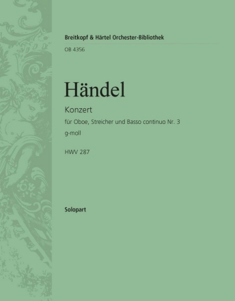 Konzert g-Moll Nr.3 HWV287 fr Oboe und Streichorchester Oboe