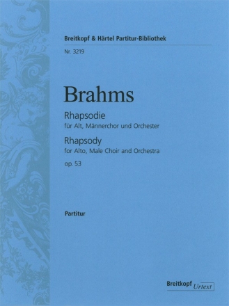 Rhapsodie op.53 fr Alt, Mnnerchor und Orchester Partitur