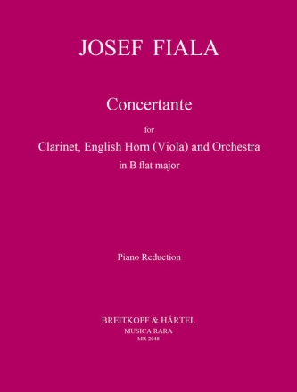 Concertante in B fr Klarinette, Englischhorn (Viola) und Orchester Klavierauszug